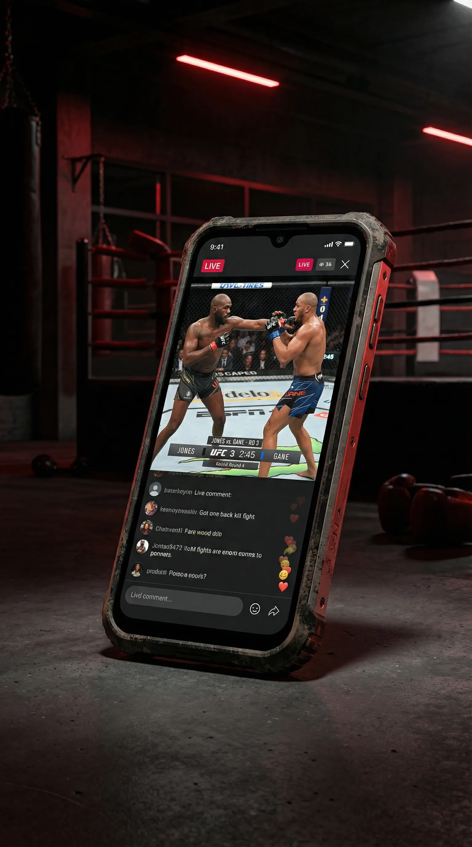 Y6英亚体育app 移动端APP格斗直播界面